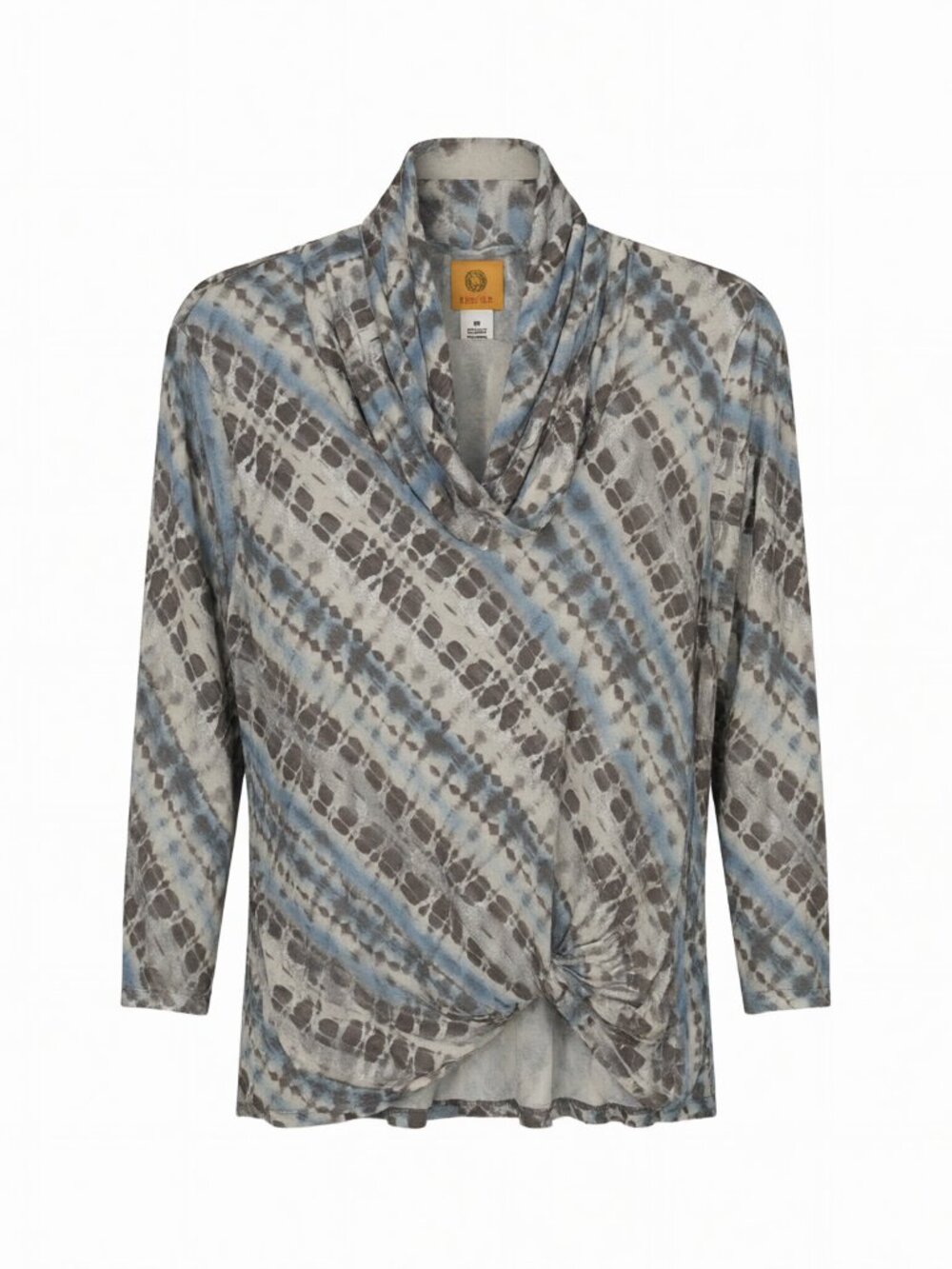 Ruby Rd. Blue Gray Cowl Neck Top M Blue